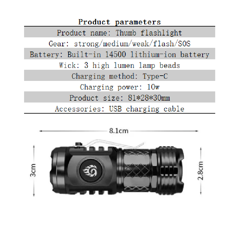 🔥🔥50%OFF NOW！3-in-1 Mini High-Intensity Outdoor Flashlight