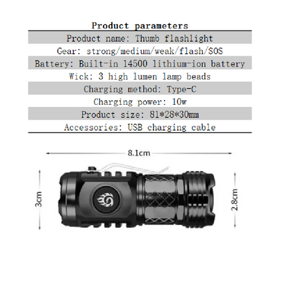🔥🔥50%OFF NOW！3-in-1 Mini High-Intensity Outdoor Flashlight