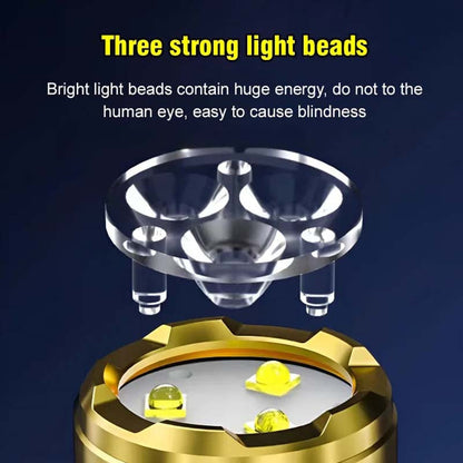 🔥🔥50%OFF NOW！3-in-1 Mini High-Intensity Outdoor Flashlight