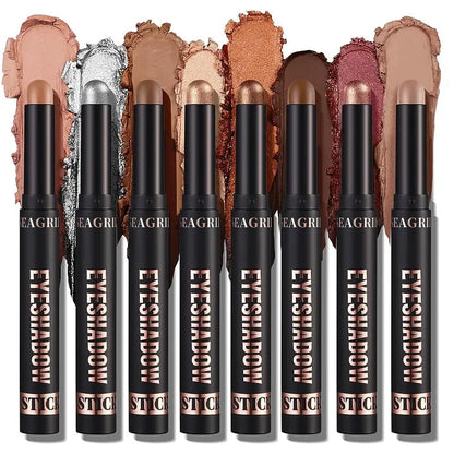 SEAGRIL  Cream Eyeshadow Stick Gift Set, 8 PCS Soft Smooth Matte Earth , Waterproof & Long-Lasting