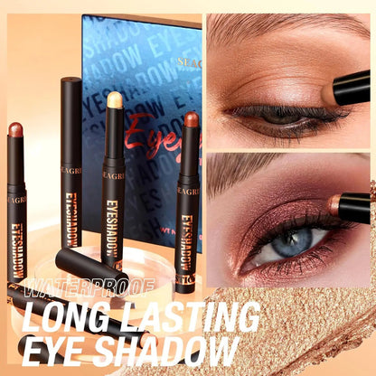 SEAGRIL  Cream Eyeshadow Stick Gift Set, 8 PCS Soft Smooth Matte Earth , Waterproof & Long-Lasting