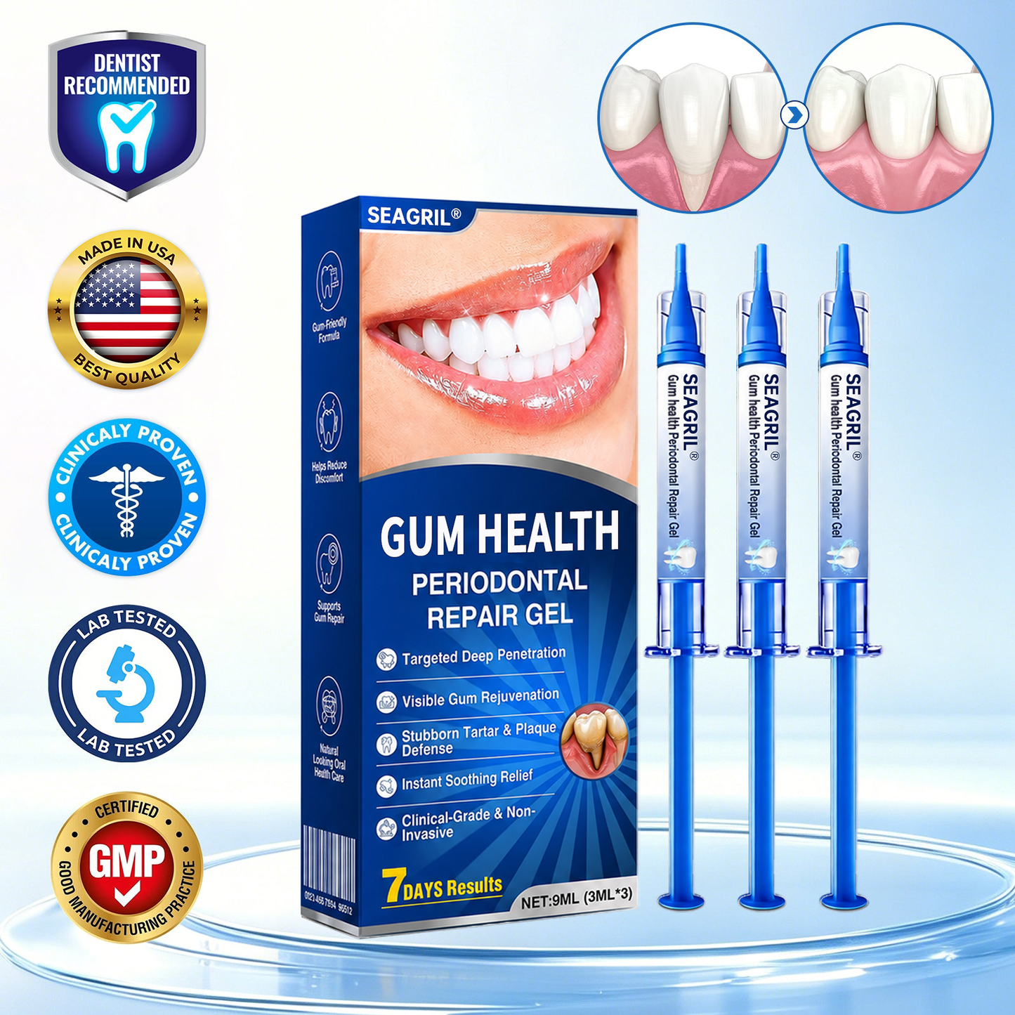 👨‍⚕️🦷🛡️SEAGRIL ® Gum health Periodontal Repair Gel