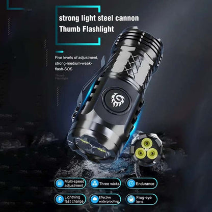 🔥🔥50%OFF NOW！3-in-1 Mini High-Intensity Outdoor Flashlight
